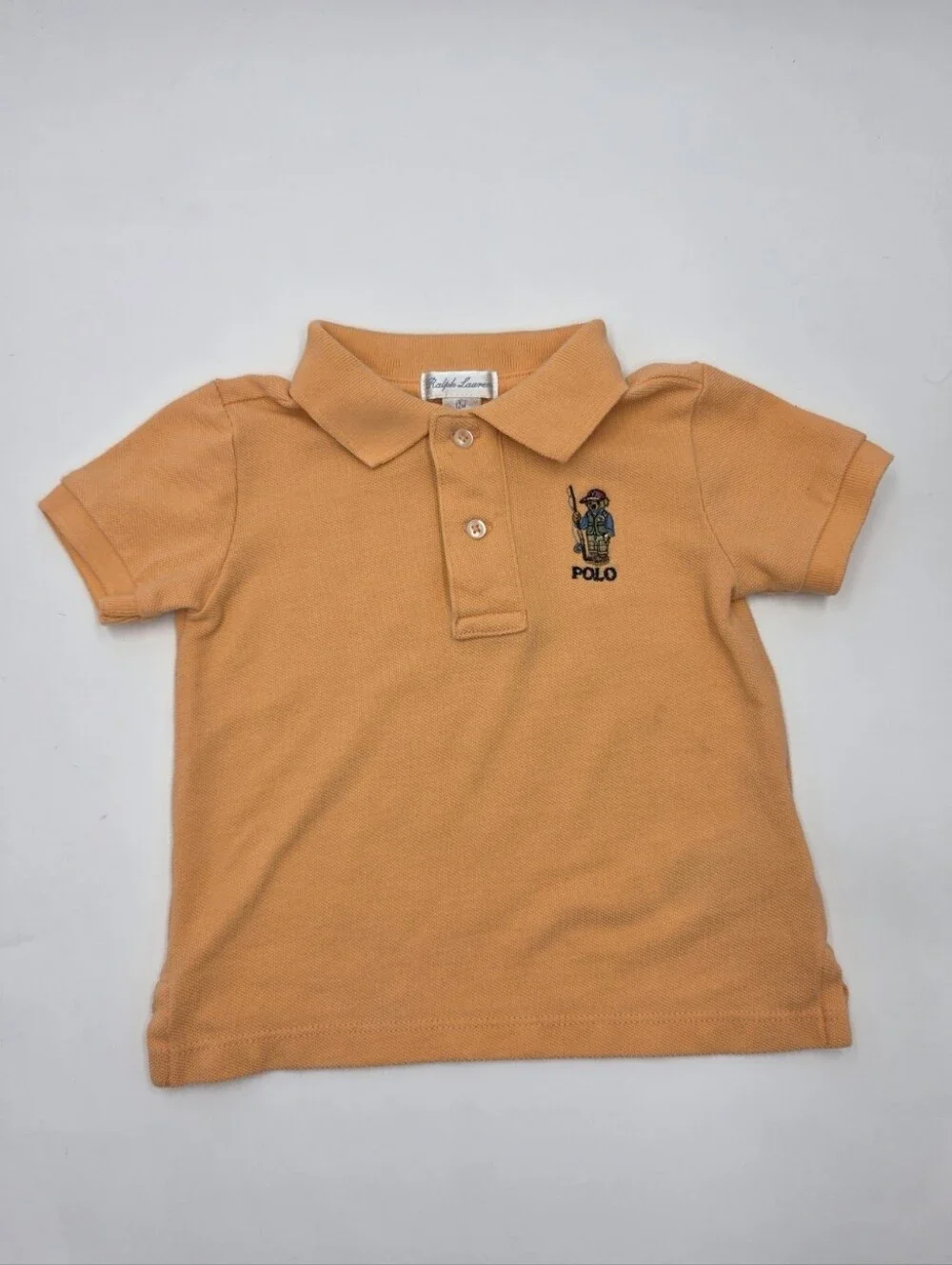 Ralph Lauren baby boy Polo Bear fishing polo shirt size 12 months